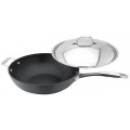 Stellar 6000 Hard Anodised Wok With Lid And Helper Handle 30cm